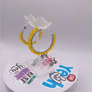 Hoop earrings wrapped